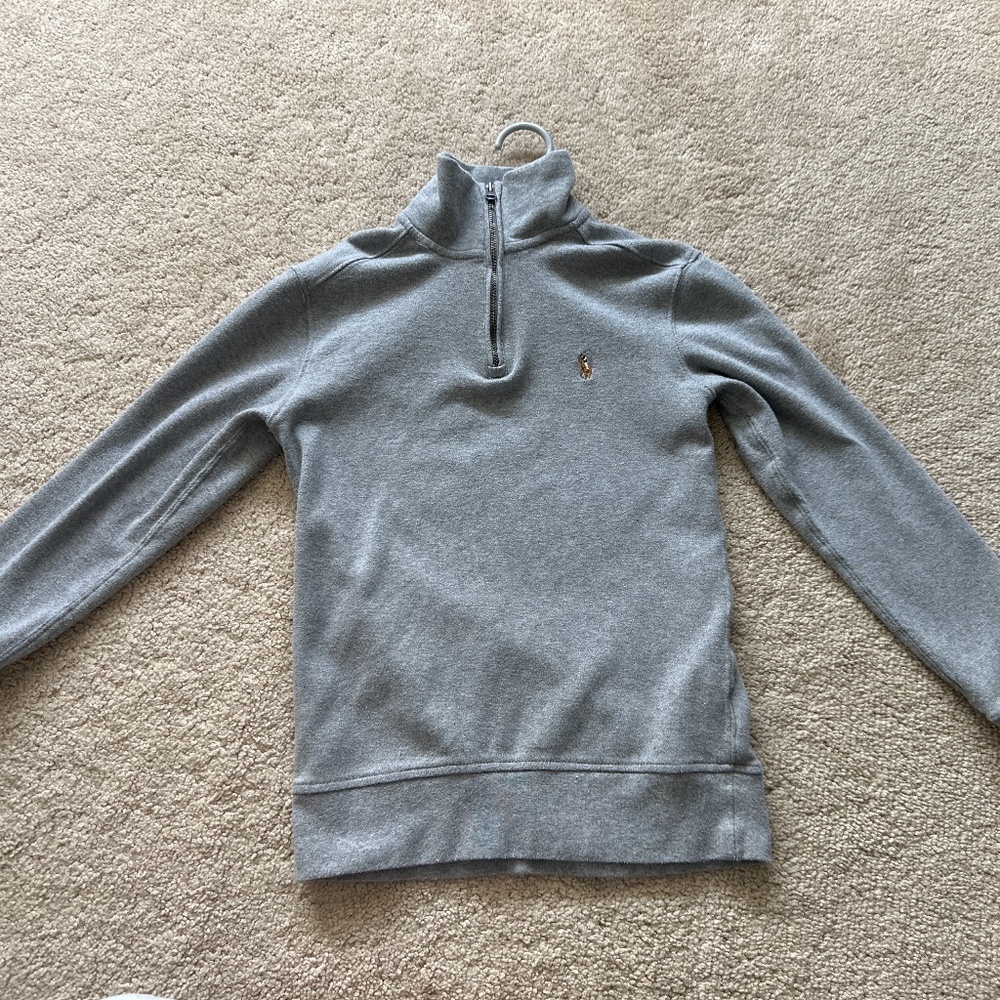 Boys polo zip up pullover
